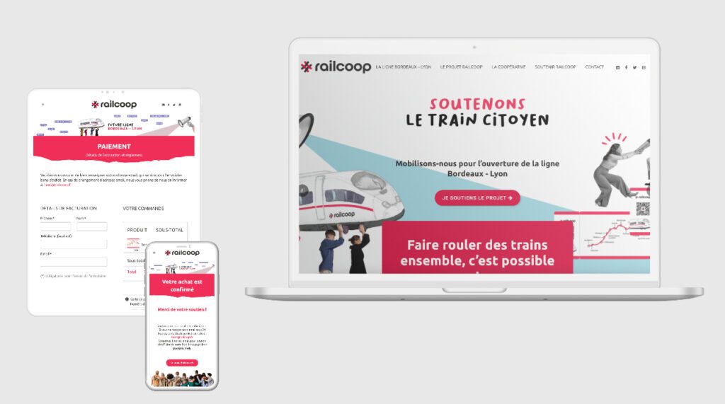 Site WordPress de Railcoop par Double W