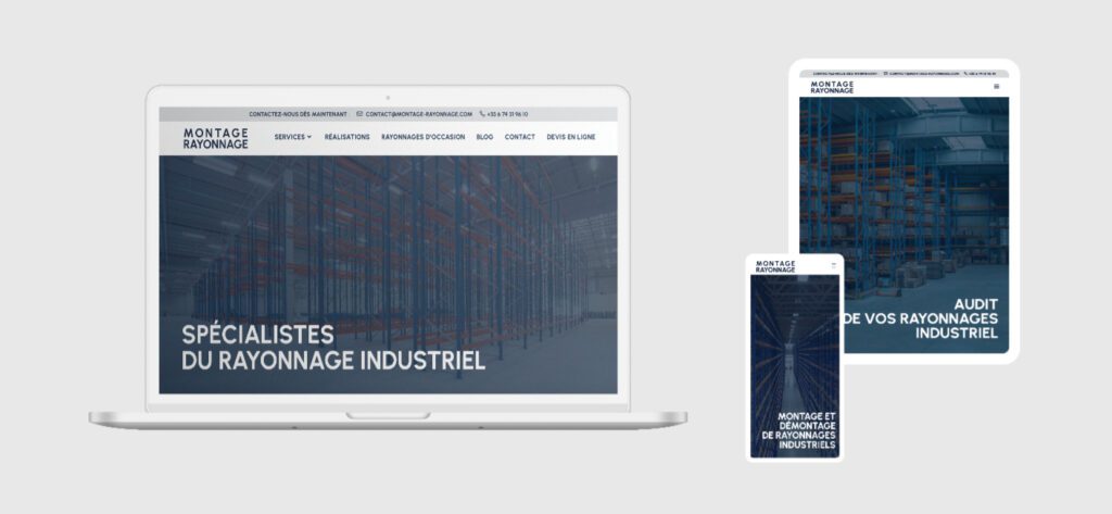 webdesign et développement web - Montage Rayonnage