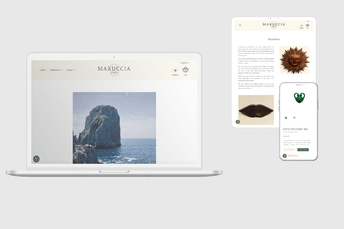 Mise à jour du e-shop de Maruccia sur WordPress