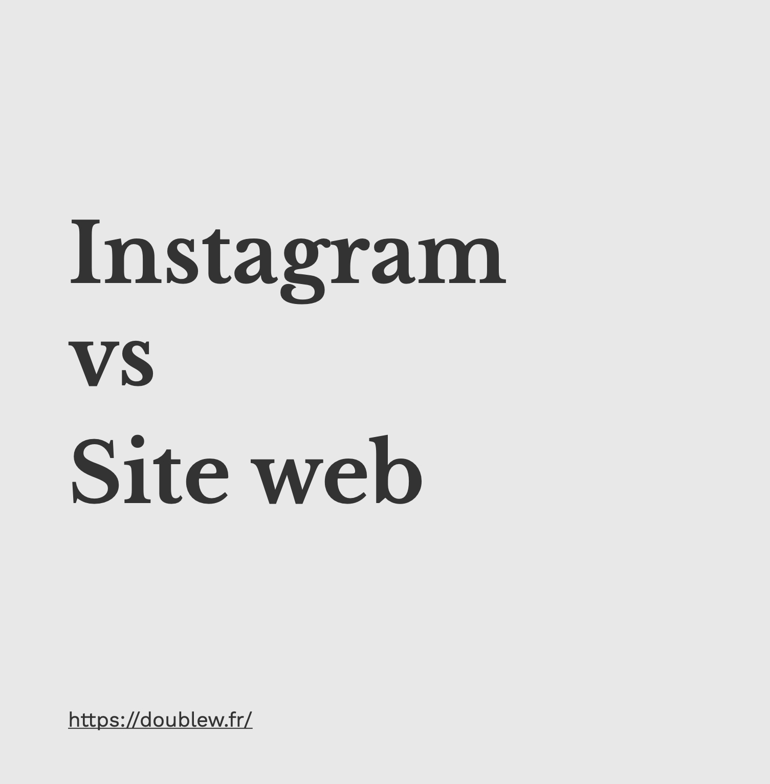 Instagram vs site web