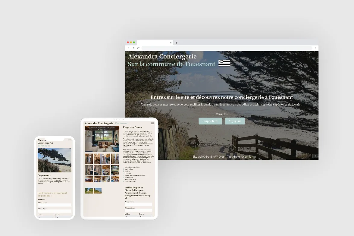 Création de site web conciergerie inspiré du model Airbnb