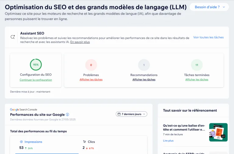 Optimisation du référencement sur un site Wix (blog)